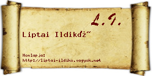 Liptai Ildikó névjegykártya