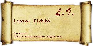 Liptai Ildikó névjegykártya